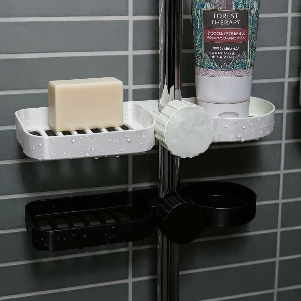 Cruise & Home Shower Caddy - Fits 18-25mm (0.70"-0.98") Poles - Dual Bottle or Bottle and Soap