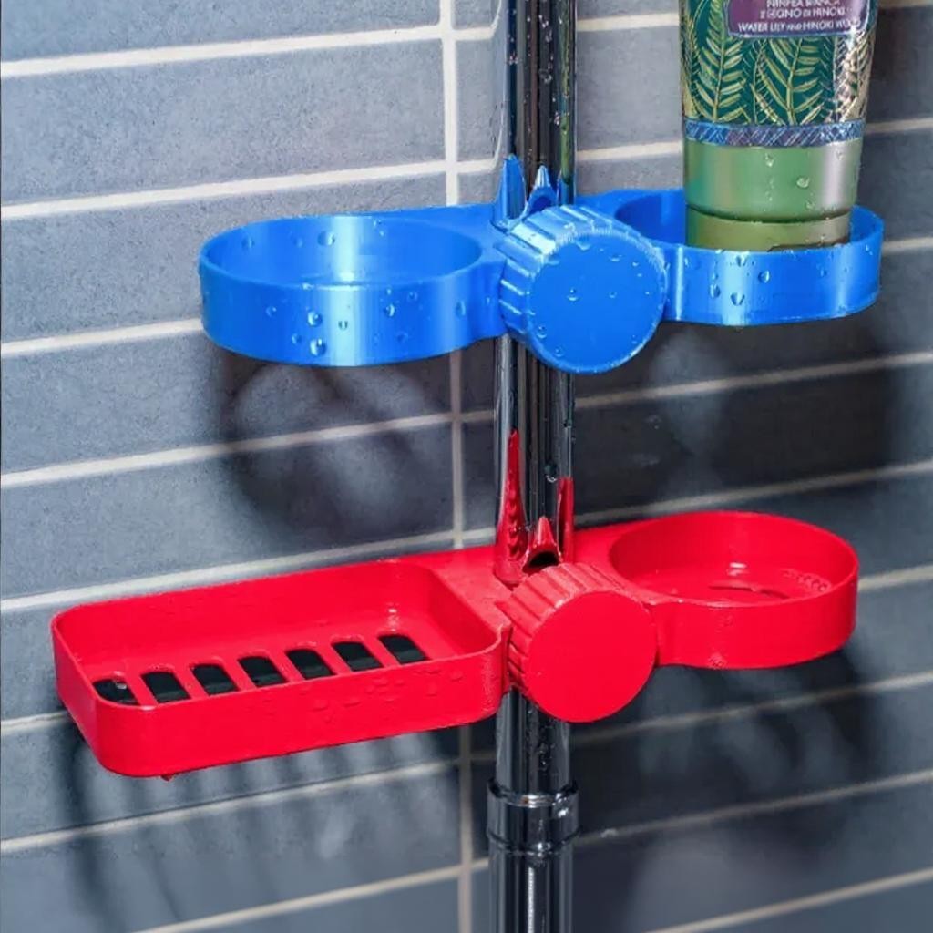 Cruise & Home Shower Caddy - Fits 18-25mm (0.70"-0.98") Poles - Dual Bottle or Bottle and Soap