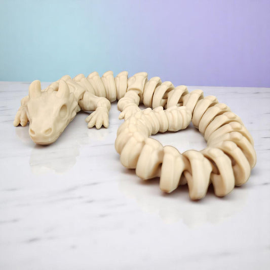 Articulating Dragon Skeleton - Fantasy Creature - Posable Dragon Toy & Decor