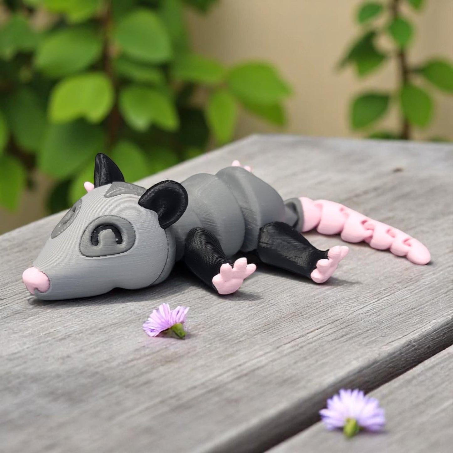 Articulated Woodland Critters - Skunk, Raccoon, Opossum - Poseable Fidget Toys - Individual or Set