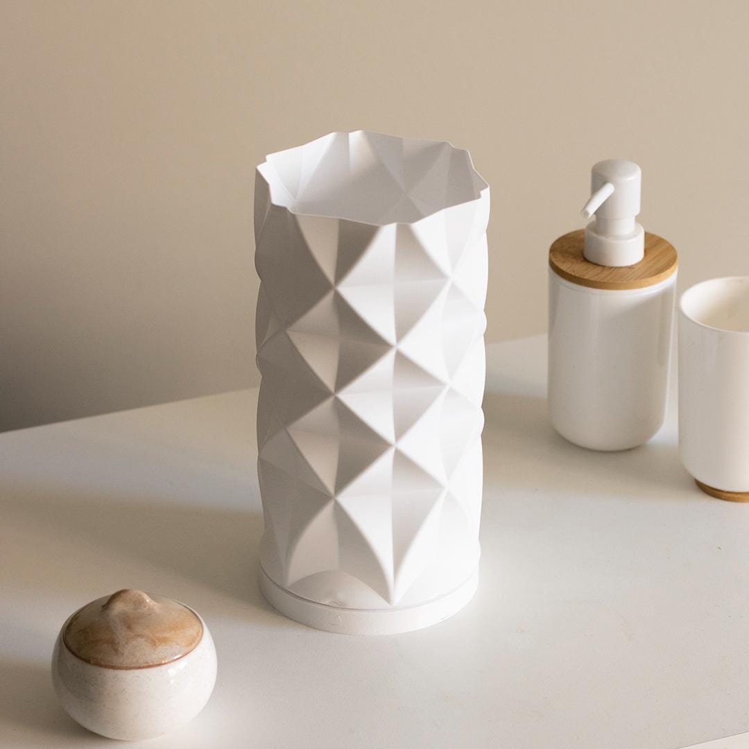 Diamond Lamp - Modern 3D Printed Ambient Light - Tall Geometric Table Lamp - Unique Home Decor