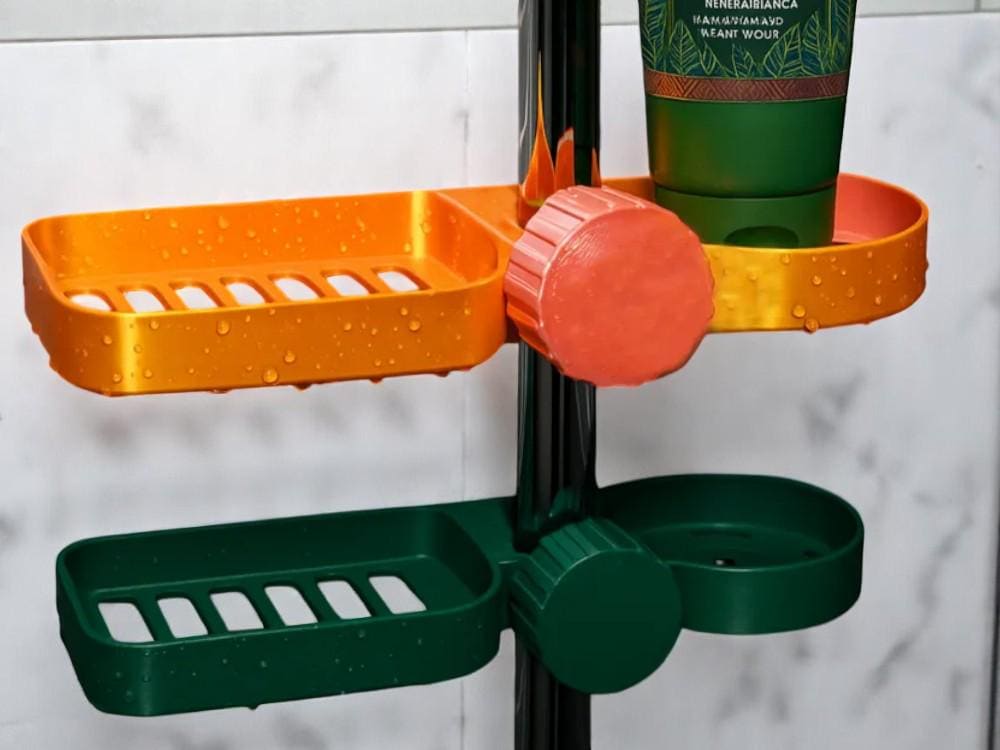 Cruise & Home Shower Caddy - Fits 18-25mm (0.70"-0.98") Poles - Dual Bottle or Bottle and Soap