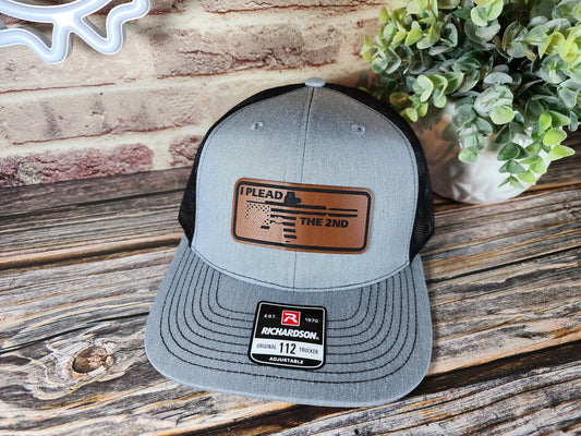 I Plead the 2nd" Trucker Hat - 2nd Amendment Graphic Cap, Adjustable Snapback, Multiple Colors & Patch Designs