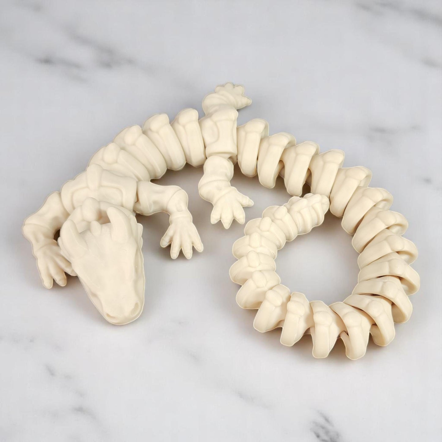 Articulating Dragon Skeleton - Fantasy Creature - Posable Dragon Toy & Decor