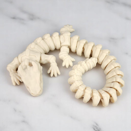 Articulating Dragon Skeleton - Fantasy Creature - Posable Dragon Toy & Decor