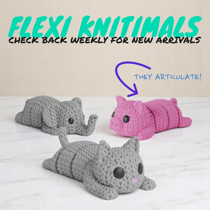 Flexi Knitimals: Articulated Knit-like Animal Toys - Posable & Playful Companions! New animals added almost weekly!