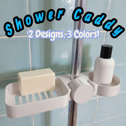 Compact Shower Caddy for Cruise Cabins and Small Showers | Pole-Mounted Organizer | No Tools Required